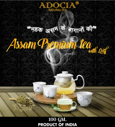 Assam tea label