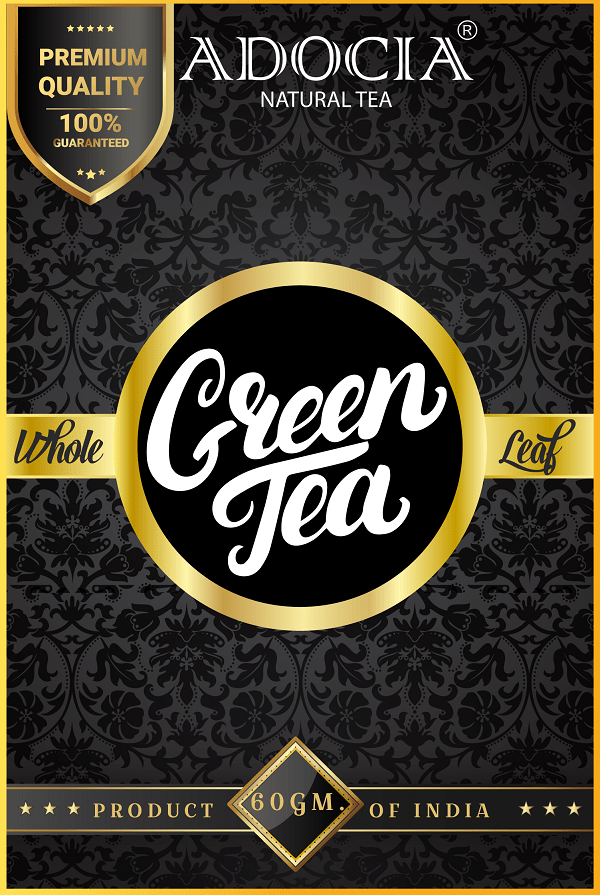 green tea label